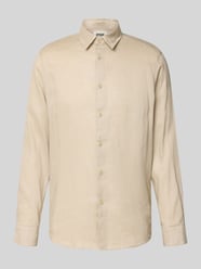 slim fit vrijetijdshemd van linnen-katoenmengsel model 'RAMIS' van DRYKORN Beige - 2