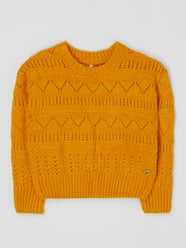 Pullover mit Lochmuster Modell 'Xabrina' von Pepe Jeans Gelb - 10
