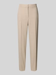Hose mit Bügelfalten und Paspeltaschen am Gesäß von COMMA Beige - 42