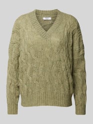 Strickpullover mit gerippten Abschlüssen von ZABAIONE Grün - 11