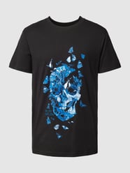 T-Shirt mit Motiv-Print Modell 'BUTTERFLY SKULL' von Mister Tee Schwarz - 8