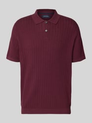 Koszulka polo o kroju regular fit z fakturowanym wzorem od Christian Berg Men - 30