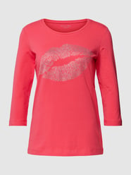 Shirt met lange mouwen en sierkralen van Christian Berg Woman Fuchsia - 22
