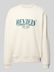 Sweatshirt mit Rundhalsausschnitt und Label-Print von REVIEW - 25