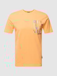 T-shirt z nadrukiem z logo model ‘S-SANGAY’ od Napapijri Pomarańczowy - 13