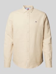 Regular Fit Flanellhemd mit Button-Down-Kragen von Tommy Jeans Beige - 10