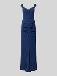 Abendkleid mit Plisseefalten Modell 'CREOLE' von Vera Wang Bride Blau - 7