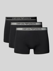 Slim Fit Trunks mit Logo-Stitching im 3er-Pack von Emporio Armani - 26