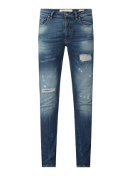 Slim Fit Jeans mit Stretch-Anteil Modell 'Morten' von Tigha Blau / Türkis - 5