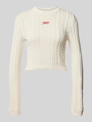 Strickpullover mit Label-Stitching von Tommy Jeans Beige - 21