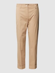 Stoffen broek met vaste omslag aan de pijpen van Marc Cain Beige - 45