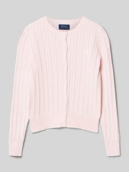 Cardigan mit Logo-Stitching von Polo Ralph Lauren Teens Pink - 23