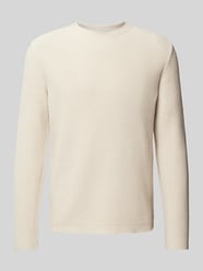 Sweter z dzianiny o kroju regular fit z mieszanki bawełny ekologicznej i przędzy szenilowej z gładką fakturą o splocie poprzecznym od Marc O'Polo - 2