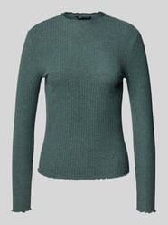 Bluzka o kroju slim fit z długim rękawem i dodatkiem wiskozy model ‘LEMMA’ od Only - 27