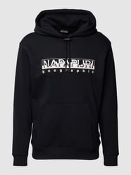 Hoodie met labelprint van Napapijri Zwart - 9