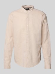 Freizeithemd mit Stehkragen Modell 'Cornel' von Strellson Beige - 39