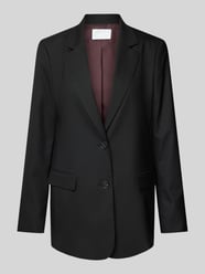 Relaxed Fit Blazer mit Knopfleiste von Jake*s Collection Schwarz - 42