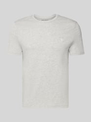 Basic Slim Fit T-Shirt mit Flock-Logo auf der Brust von REVIEW - 36