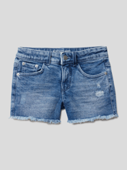 Korte jeans in used-look van Tom Tailor Blauw / turquoise - 22