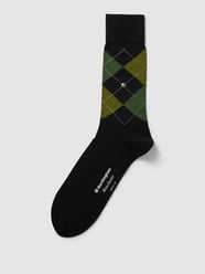 Socken mit Label-Print Modell 'MANCHESTER' von Burlington Schwarz - 33