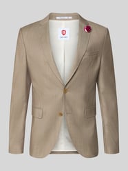 Slim Fit 2-Knopf-Sakko aus Schurwoll-Elasthan-Mix von CG – CLUB of GENTS Beige - 4