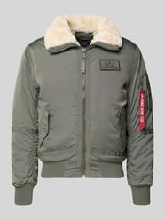 Bomberjacke mit Label-Patch und Kentkragen von Alpha Industries - 6