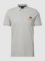 Poloshirt mit Label-Stitching von Gant Grau - 20