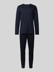 Pyjama mit Brusttasche von Schiesser Blau - 8