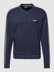 Sweatjacke mit Label-Stitching von BOSS Blau - 25