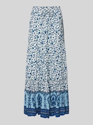 Maxirok van viscose in laagjeslook van Apricot - 37