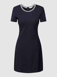 Sukienka mini z zamkiem błyskawicznym z tyłu model ‘PUNTO’ od Tommy Hilfiger Niebieski - 7