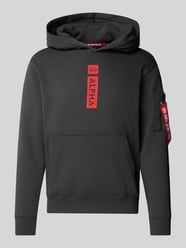 Hoodie met labelprint van Alpha Industries Grijs / zwart - 19