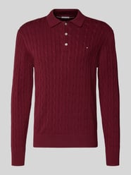 regular fit pullover van puur katoen van Tommy Hilfiger Bordeaux - 24