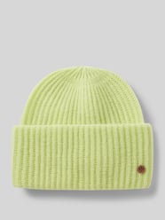 Czapka beanie z detalem z logo od Fraas Zielony - 44