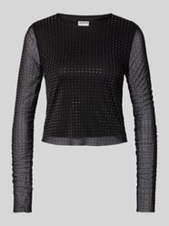 Longsleeve mit Ziersteinbesatz von Jake*s Casual Schwarz - 27