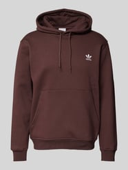 Hoodie met labelstitching van adidas Originals Bruin - 30