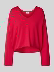 Sweter z dzianiny o kroju relaxed fit z dekoltem w serek model ‘SOMAIJA’ od Drykorn - 8