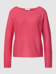 Shirt met lange mouwen in gebreide look, model 'CIELLA' van Cinque Fuchsia - 4