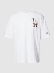 T-shirt z nadrukiem ze sloganem od CHAMPION Biały - 4