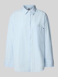 Bluzka koszulowa o kroju oversized z czystej bawełny od Tommy Hilfiger - 39