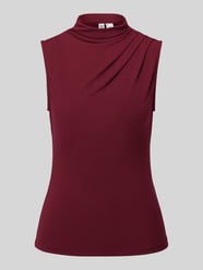 Slim Fit Tanktop mit Mock Neck Modell 'MADISON' von PIECES Bordeaux - 12