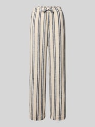 Wide leg broek van viscosemix met trekkoord model 'LACEY' van Mustang - 3
