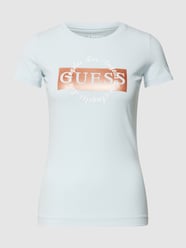 T-Shirt mit Label-Print Modell 'ROUND LOGO TEE' von Guess - 41