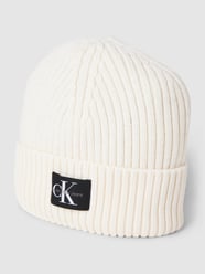 Czapka beanie z naszywką z logo model ‘MONOGRAM’ od Calvin Klein Jeans Biały - 26