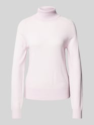 Wollpullover mit Kaschmir-Anteil und Rollkragen von comma Rosa - 7