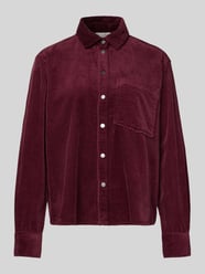 Relaxed fit overhemdblouse in ribcordlook van Christian Berg Woman - 14