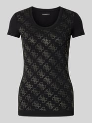 T-shirt met labeldetails van Guess - 13