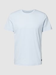 T-Shirt mit melierter Optik Modell 'Uni Slub Tee' von Tom Tailor Blau / Türkis - 26