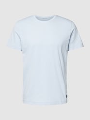 T-Shirt mit melierter Optik Modell 'Uni Slub Tee' von Tom Tailor Blau - 37