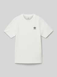 T-Shirt mit Label-Stitching Modell 'CLOWHI' von adidas Originals Beige - 1